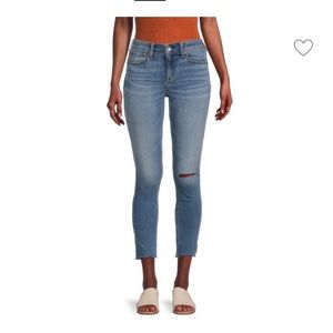 Rag & Bone Cate Mid Rise Knee Slash Ankle Skinny Jeans